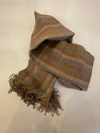 DEKIブータン産ストール23076Wild silk（野蚕） 70% COTTON 30%